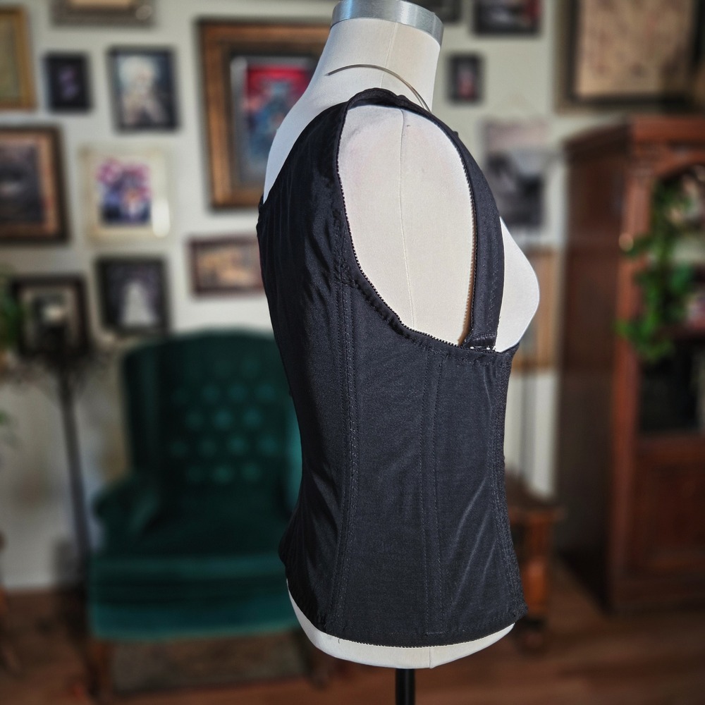 Ardyss Corsette D Luxe Black Lace Boned Underbust Corset Adjustable Straps Top - Picture 3 of 7